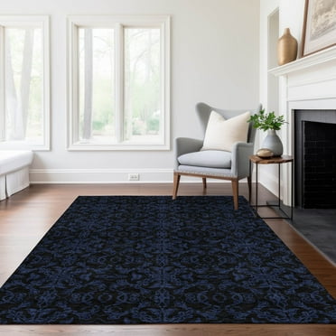 Addison Rugs Chantille Indoor/Outdoor Transitional Medallions Blue Washable Rectangle Rug, 8' x 10'