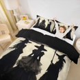 thumbnail image 3 of Homewish Western Witch Twin Duvet Cover for Kids, Vintage Spooky Halloween Moon Twin Bedding, Black Reversible, 2-Piece, 1 Duvet Cover and 1 Pillowcase, 3 of 6