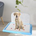 thumbnail image 6 of Pet Litter Tray, Dog Potty Toilet Loo Training Pads Holder, Kitten with Fence Dog for Small Animals Small Medium Large Dogs, 6 of 7