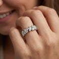 thumbnail image 4 of Pompeii 3Ct Pear & Round Diamond Eternity Ring 14k Gold or Platinum Lab Grown, 4 of 5