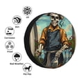 thumbnail image 4 of Rateoe Skeleton Chef BBQ Scene Pattern Tire Cover Wheel Protectors Weatherproof Wheel Covers Universal Fit for Trailer Rv SUV Truck Camper Travel Trailers Accessories-14 inch, 4 of 6