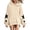 Beige, variant on Oversized Hoodie for Women with Stars Print Long Sleeve Drop Shoulder Front Pocket Boyfriend Style Pullover Sweatshirt (2XL, Red)
