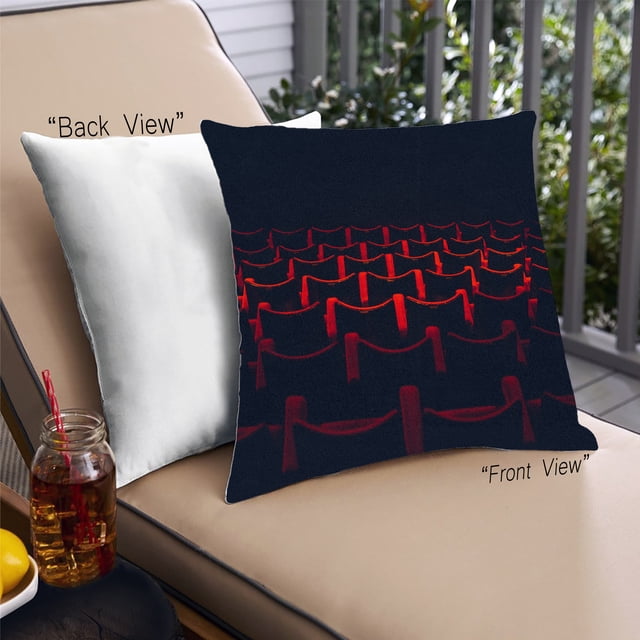 Ahgly Company Color Focus Red Coussin Décoratif d'Extérieur, 18 Po X 18 Po