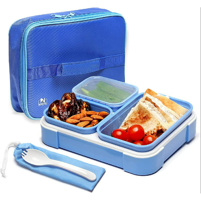 HOMETALL Bento Lunch Box Kit - Lunch Box Kids with Insulated Lunch Bag and  Fun Accessories, 1450ML-6 Compartment Leak-Proof Bento Box, Suitable for