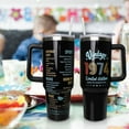 thumbnail image 5 of 50th Birthday Gifts for Men Women - 1974 50th Birthday Tumbler Cup for Him Her - Turning 50 Year Old Gifts Idea for Mom, Dad, Wife, Husband, Uncle, Aunt - Black 40 Oz Tumbler with Handle and Straw, 5 of 6