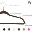 thumbnail image 3 of Simplify 25 Pack Slim Velvet Suit Hangers in Brown, 3 of 6