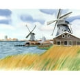 thumbnail image 3 of Shefranov, Olga 18x15 Black Modern Framed Museum Art Print Titled - Windmills, 3 of 5