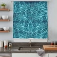 thumbnail image 4 of Teal Green Ocean Waves Sheer Curtains 63 Inches Long, Summer Sea Pool Light Filering Curtains, Breathable Simi Curtain Privacy Drapes for Living Room Bedroom Lightweight Window Treatment, 4 of 9