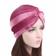 thumbnail image 4 of Sunjoy Tech Stretch Turbans Chemo Cap Twisted Pleated Headwraps Head Beanies Head Wrap Headwear Head Coverings for Women Girls Sleeping Head Accessories, 4 of 7