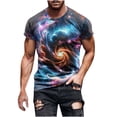 thumbnail image 5 of Viikei Men's Shirts,Men Casual Fashion Printing Round Neck Pullover Fitness Sports Shorts Sleeves T Shirt Blouse Multicolor XXL, 5 of 5