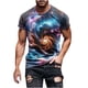 thumbnail image 2 of Tops para hombre, blusas y camisas de manga corta con cuello redondo para hombre, jersey informal de moda con estampado de cuello redondo para hombre, pantalones cortos deportivos para fitness, blusa, 2 of 5