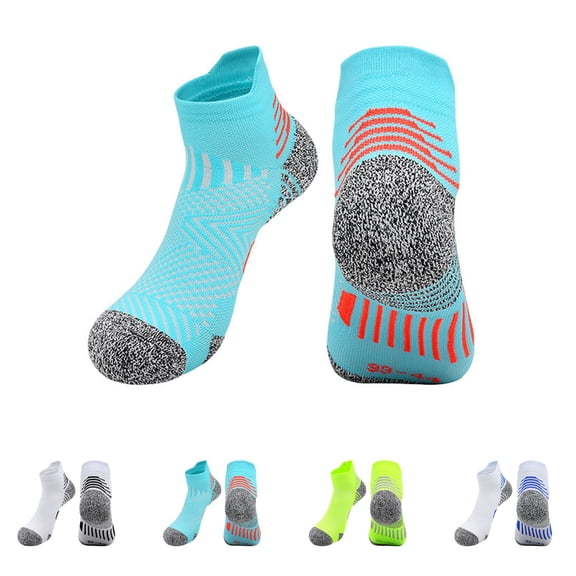 Eltusu Boys Ankle Socks, Non Slip Casual Breathable Stretchy Sports Socks Sky Blue Size 8 T