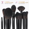 thumbnail image 3 of Juego de brochas de maquillaje Docolor Obsidian, 15 piezas, material sintético, 3 of 8