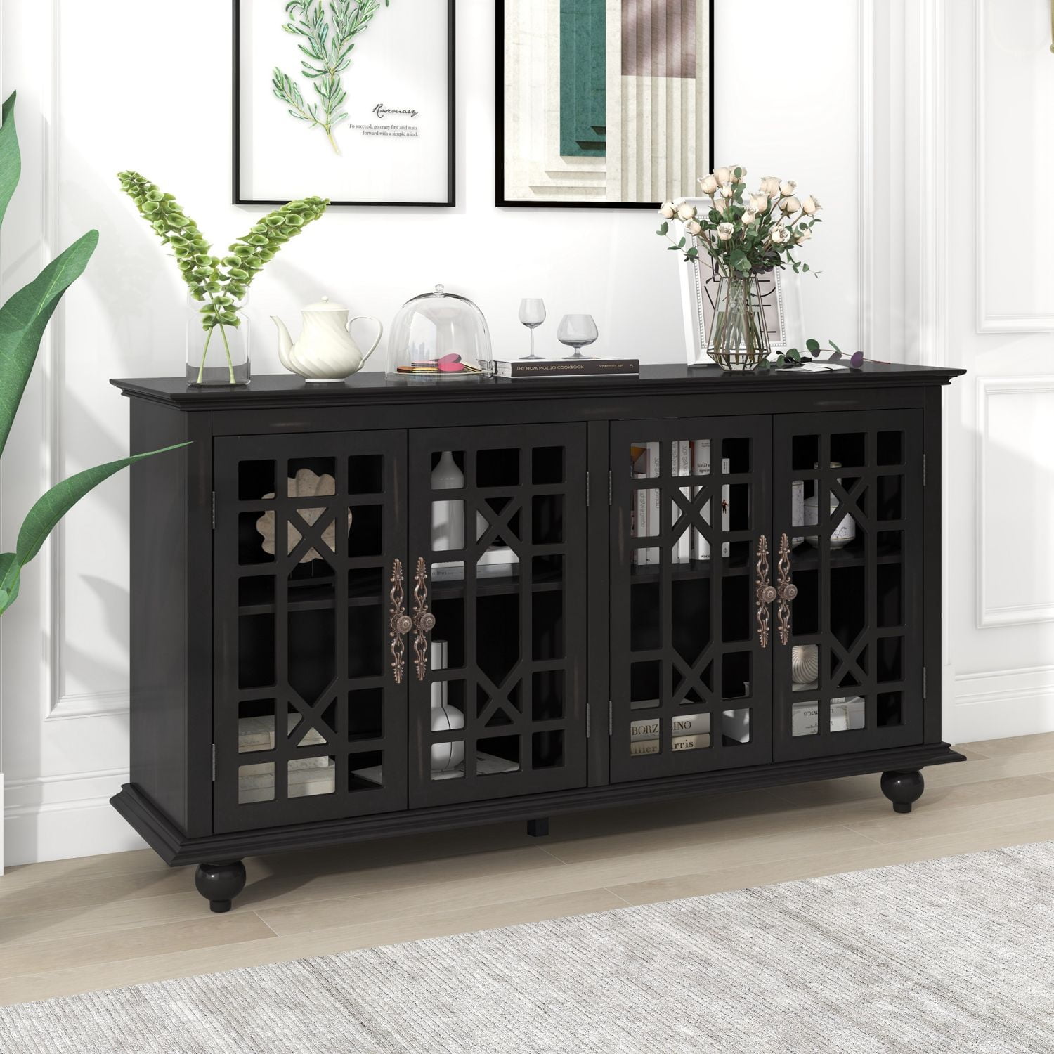 Sideboard Buffet Modern Storage with Adjustable Height