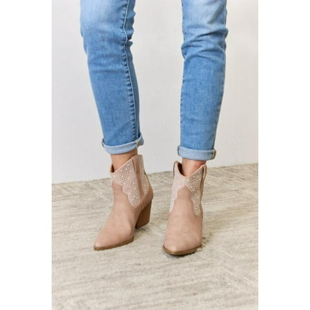 

East Lion Corp Rhinestone Ankle Cowgirl Booties