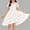 White, variant on CIAKGIAF Big Girls Dresses Comfortable Mesh Fluffy Polka Dot Summer Round Neck Casual Short Sleeved Princess Dress Army Green for 5-6 Years