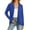 Blue, variant on Coats for Women Long Sleeved Cardigan Casual Solid Color Jacket,Womens Coats Plus Size Navy XXL