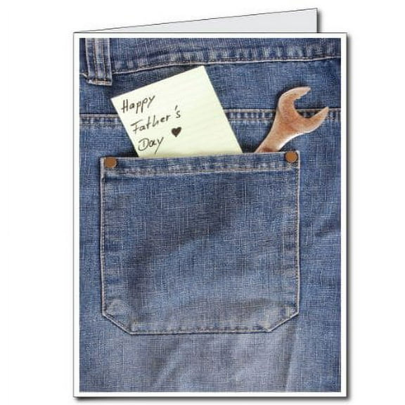 2'x3' Giant Father's Day Card with Envelope - Jeans Pocket and Note Design