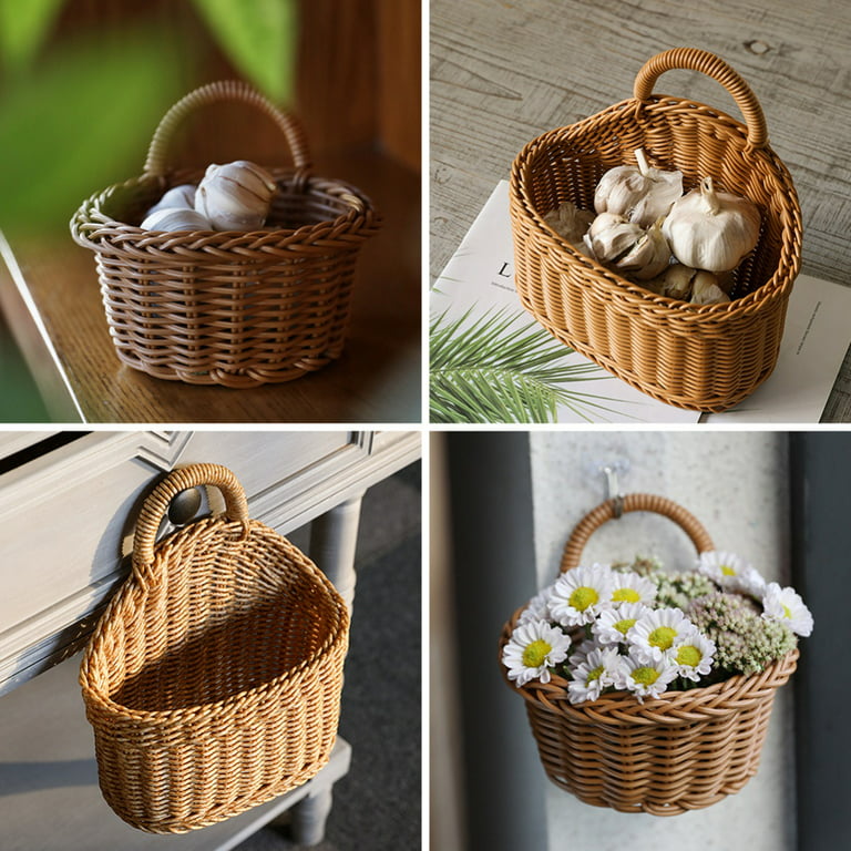Handmade Willow Basket Woven Wicker Basket Gathering Basket 