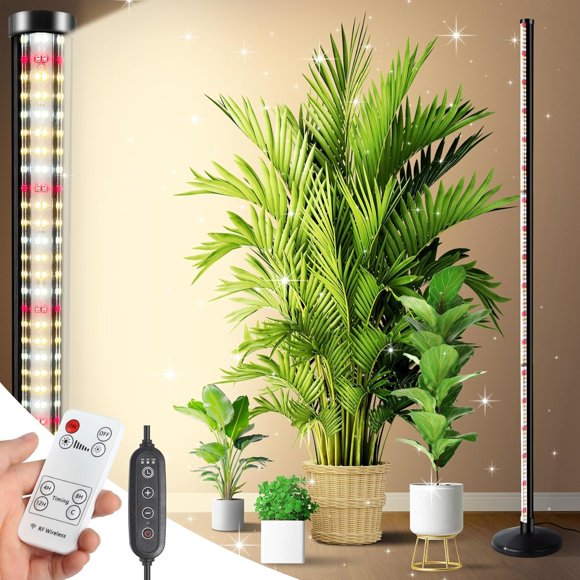 Grow Light with AutoTimer, Hanging and Standing Grow Lights for Indoor Plants, Light Modes, Detachable Full Spectrum Plant Lights for Wide Area Coverage in Indoor Plants, plant grow lights indoor