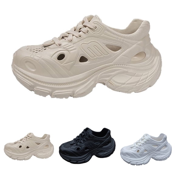 AUDeals Women's Mesh Sneakers, EVA Platform Shoes with Chunky Casual Style, Breathable Tennis Sneakers for Travel and Rave