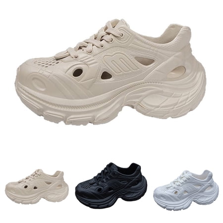AUDeals Women's Mesh Sneakers, EVA Platform Shoes with Chunky Casual Style, Breathable Tennis Sneakers for Travel and Rave