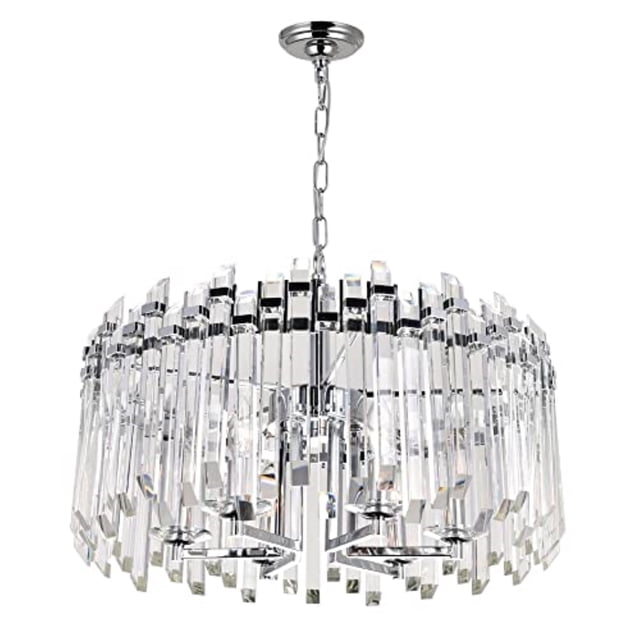 CWI Lighting Henryetta Lustre 6 Lumières avec Finition Chromée