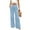 Womens Pants-Light Blue, variant on Homenesgenics Pants for Women Plus Size Women's Solid Color Stretch Denim Double Pocket Fitness Loose Casual Wide-Leg Jeans Long Pants White S