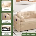 thumbnail image 5 of Uforic 3 in 1 Convertible Pull Out Sofa Bed, 55" Modern, Detachable Arm Pockets, Velvet Loveseat Sleeper, 5 of 9