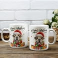 thumbnail image 3 of Merry Christmas Santa Bulldog Scarf Twinkling Lights Xmas Holiday Mug Dog Lover Gifts Idea Coffee Tea Cup - 00022, 3 of 4