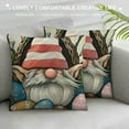 thumbnail image 3 of Qinduosi Happy Easter Bunny Gnome Decorative Throw Pillow Covers Set of , Religious Eggs Rabbit Outdoor Home Decor, Carrot Basket Buffalo Plaid Check Farmhouse Couch Cushion Case White, 3 of 5