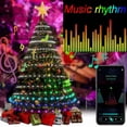 thumbnail image 4 of Luces inteligentes RGB IC para árbol de Navidad, Multicolor, hadas, LED, estrellas, cuerdas, aplicación de cascada, Bluetooth, patio, vacaciones, luces programadas DIY, 4 of 4