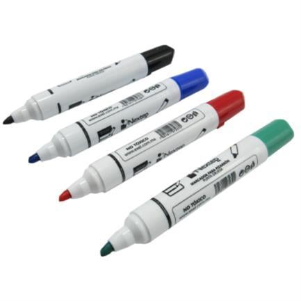 Juego Marcador Pizarrón Bco Nextep 4 Colores Punta Gruesa Cincel 4mm Nextep 7501811272073