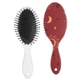 thumbnail image 2 of Ethereal Elements Hair Brush - Smoothing Paddle Brush for Wet & Dry Hair, Anti-Frizz & Gentle on Scalp, Dark Aesthetic Styling Tool, 2 of 7
