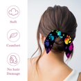 Dog Paw Print Polyester Hair Tie 6Piece Set with Detachable Bow Rabbit