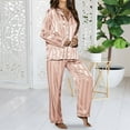 thumbnail image 2 of Clothing 2025 Women's Pajama Set, 2 Piece Lounge Outfits V Neck Y2K Sleep Set Fall Long Sleeve Long Pants With Pockets Pjs Set, 2 of 6