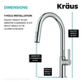 thumbnail image 5 of KRAUS Oletto Single Handle Pull Down Kitchen Faucet in Chrome, 5 of 7