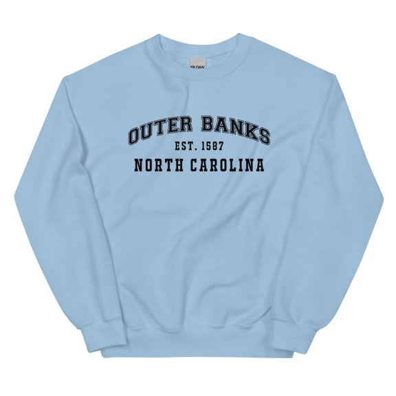 Outer Banks North Carolina Sweatshirt (Light Blue, S)