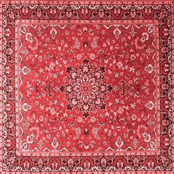 Ahgly Company Indoor Square Persian Red Traditional Area Rugs, 5' Square