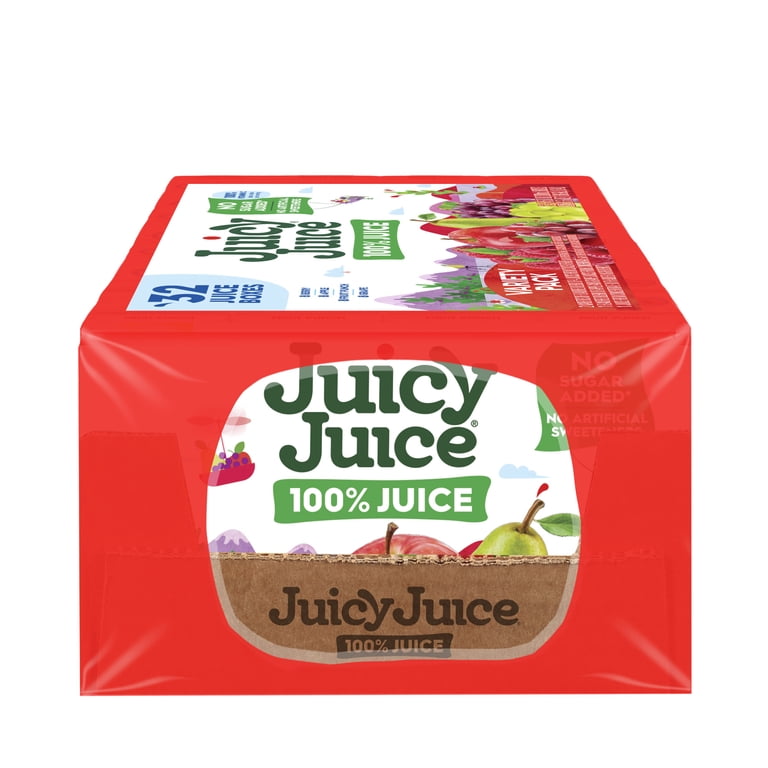 Juicy Juice 100% Fruit Juice Variety Pack, Grape, Fruit Punch, 32