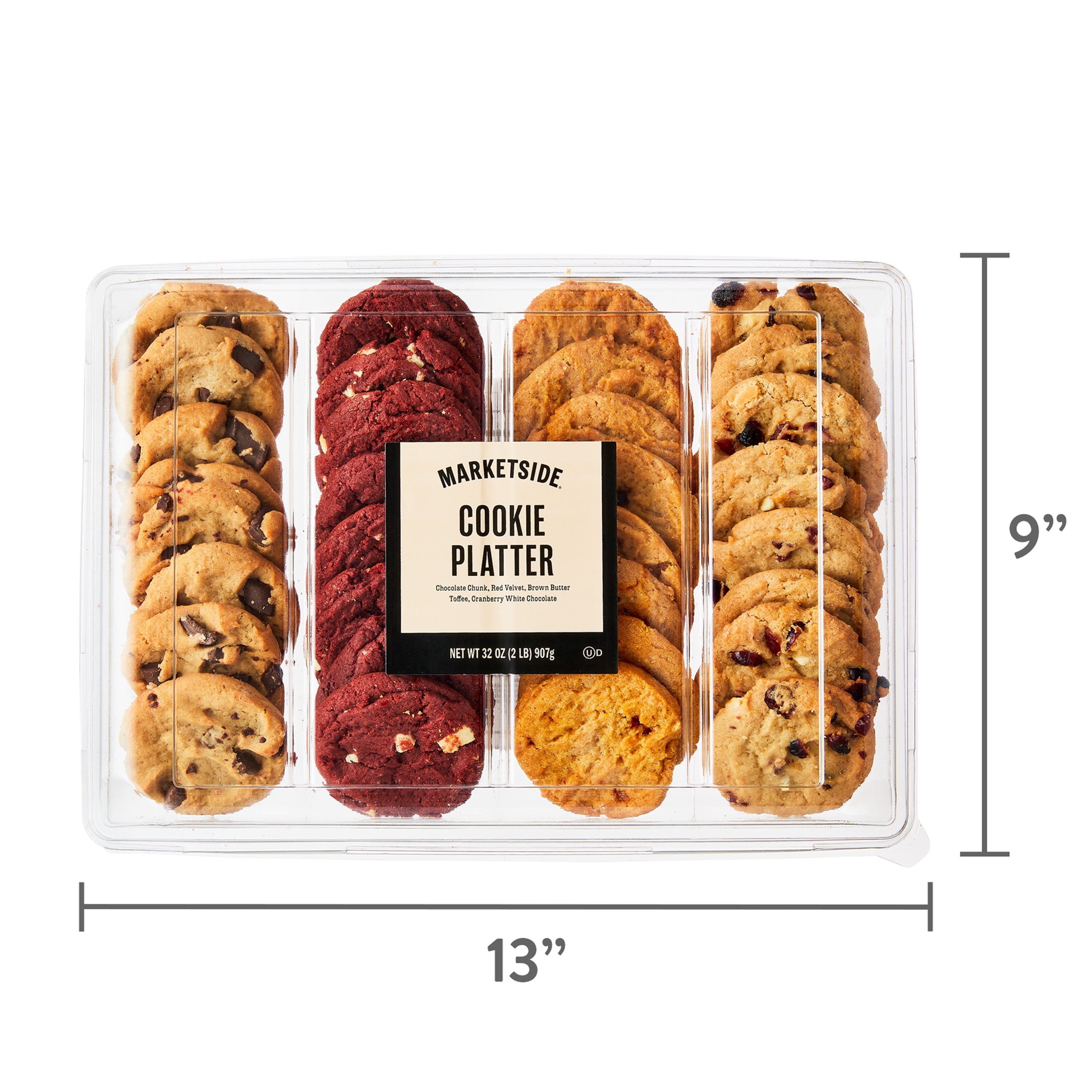 Marketside Holiday Baked Cookie Platter, 32 oz, 32 Count