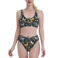 thumbnail image 2 of Picia Flowers Butterfly Women's High Waisted Bikini Scoop Neck Swimsuit Two Pieces Bathing Suit-XX-Large, 2 of 8