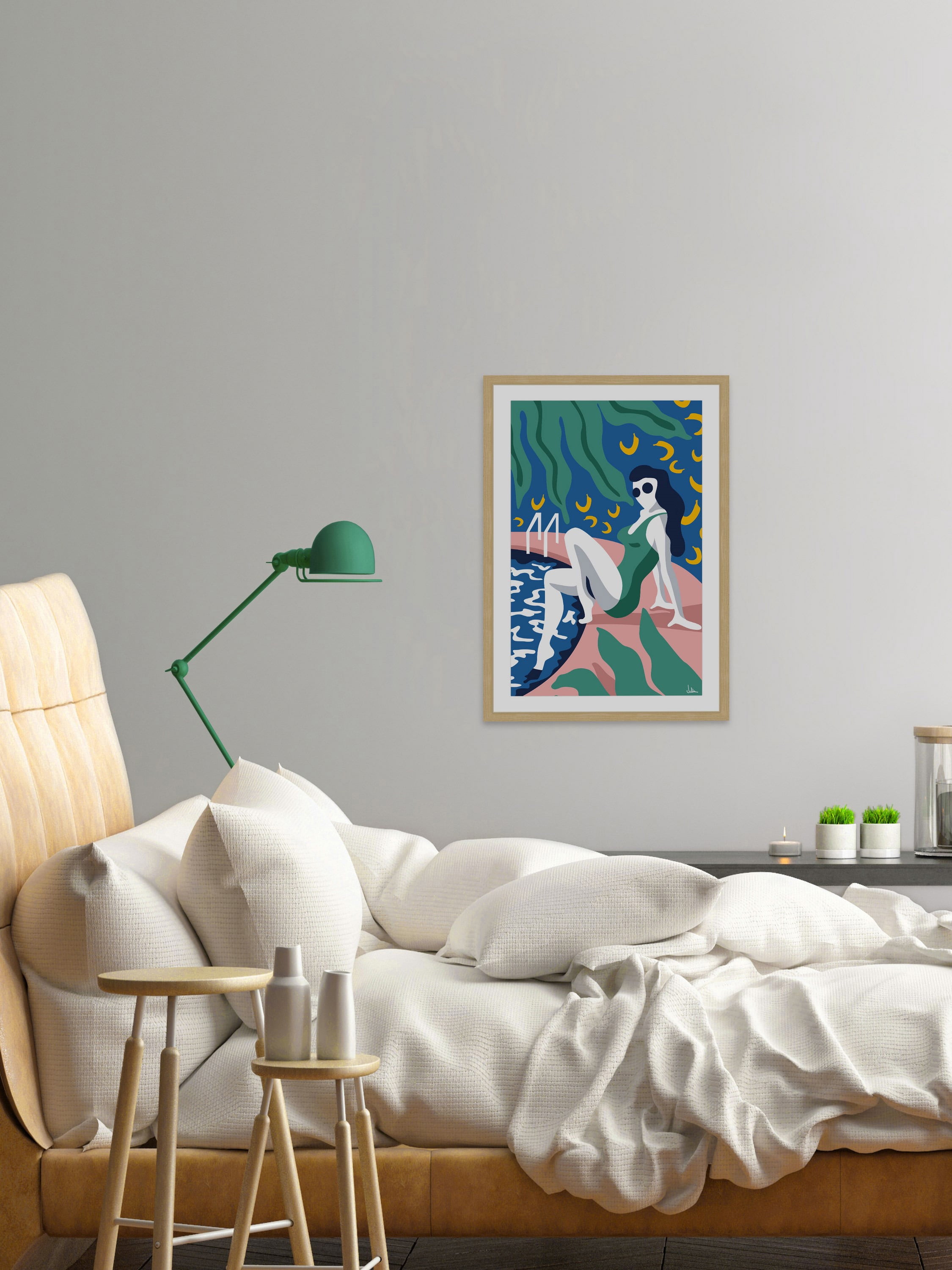Are You a Beach Girl or a Pool Girl? Framed Painting Print