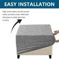 thumbnail image 4 of Eurhowing Square Ottoman Covers, Non-Slip Stretchable Jacquard Ottoman Slipcover, Pet Hair Resistant Furniture Protector for Folding Storage Stool, Light Gray, XL, 4 of 7