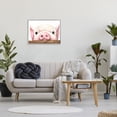 thumbnail image 2 of Stupell Industries Sweet Pink Pig Resting Snout Farm Animal Illustration Painting Gray Framed Art Print Wall Art, Design by George Dyachenko, 2 of 8
