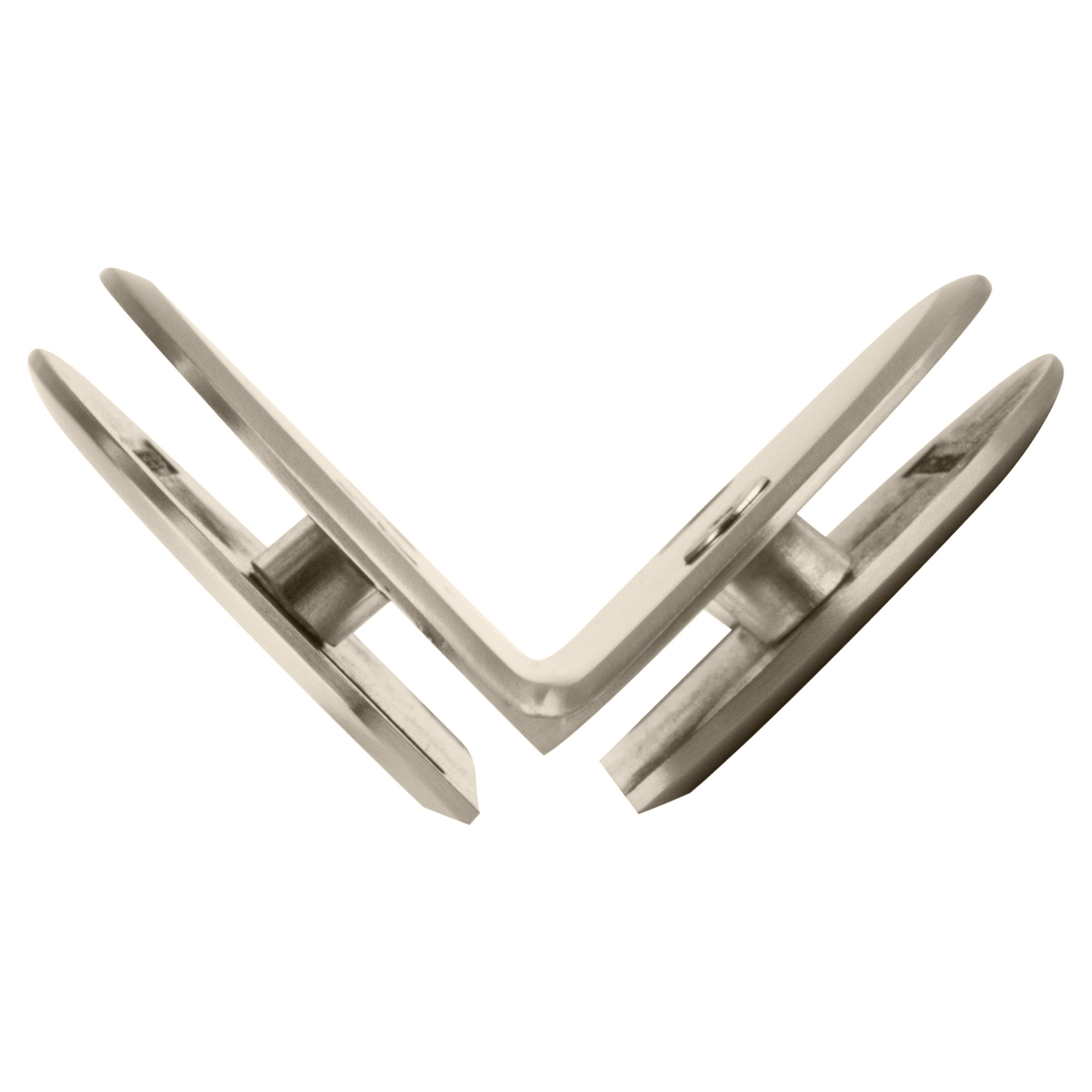 CRL CL090BN Brushed Nickel Classique Series Glass-to-Glass Bracket