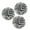 Metallic Silver, variant on Wrapables® 12" Set of 3 Tissue Pom Poms Party Decorations for Weddings, Birthday Parties Baby Showers and Nursery Décor, Red