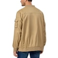 thumbnail image 2 of Little Donkey Andy Men's Lightweight Bomber Jacket Windproof Water Resistant Windbreaker for Golf Hiking (Khaki XL), 2 of 6