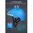 thumbnail image 4 of Bicicleta Helmet Glaf para niños pequeños de 2 a 8 años, multideportiva, azul y blanco, 4 of 8