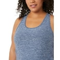 thumbnail image 4 of 32 Degrees Women's Cool Lightweight Regular Fit Racerback Tank Top - Xenon Blue Space Dye - XX-Large, 4 of 4
